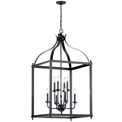 Kichler - 42591BK - Eight Light Foyer Pendant - Larkin - Black