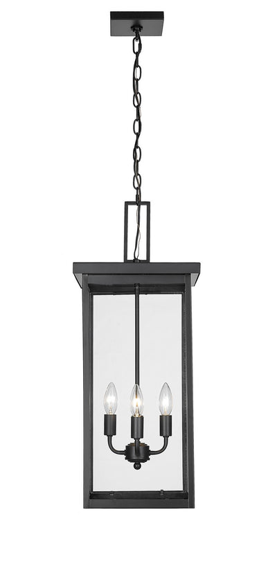 Millennium - 42605-PBK - Four Light Outdoor Hanging Lantern - Barkeley - Powder Coated Black