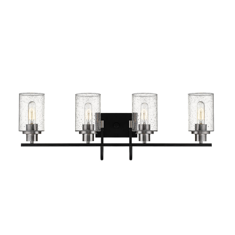 Millennium - 3514-MB/BN - Four Light Vanity - Clifton - Matte Black/Brushed Nickel
