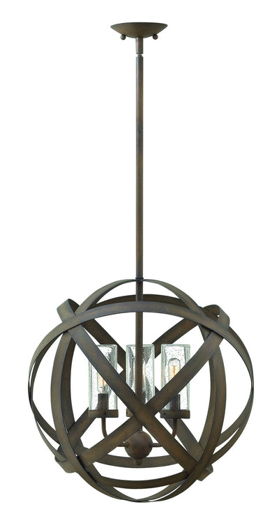 Hinkley - 29703VI-LL$ - LED Outdoor Chandelier - Carson - Vintage Iron