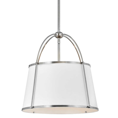Hinkley-4894PN-Matte White / Polished Nickel