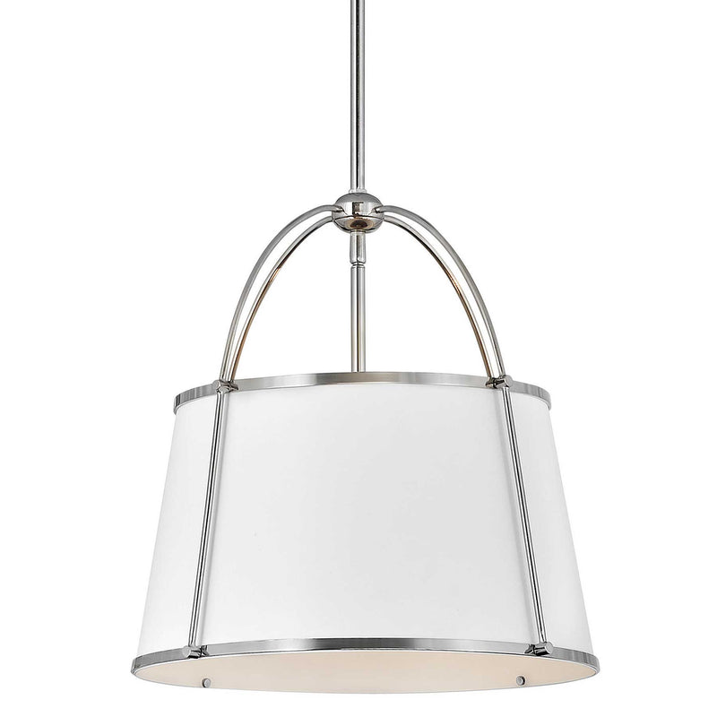 Hinkley-4894PN-Matte White / Polished Nickel
