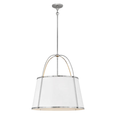 Hinkley-4895PN-Matte White / Polished Nickel