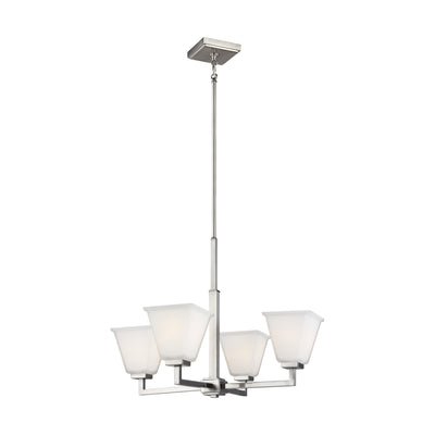 Generation Lighting - 3113704-962 - Four Light Chandelier - Ellis Harper - Brushed Nickel