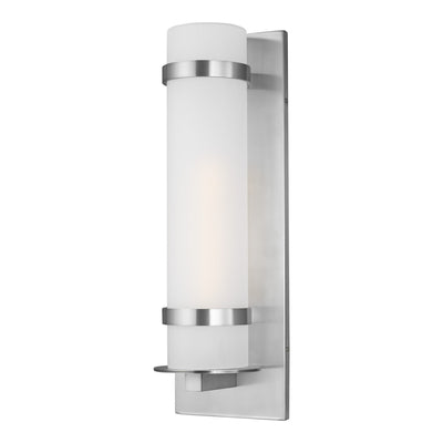 Generation Lighting. - 8718301EN3-04 - One Light Outdoor Wall Lantern - Alban - Satin Aluminum