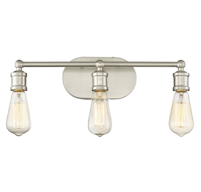 Meridian - M80012BN - Three Light Bathroom Vanity Light - Mbath - Brushed Nickel