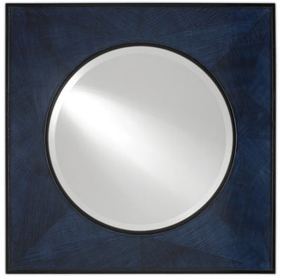 Currey and Company - 1000-0053 - Mirror - Kallista Collection - Dark Sapphire/Caviar Black/Mirror