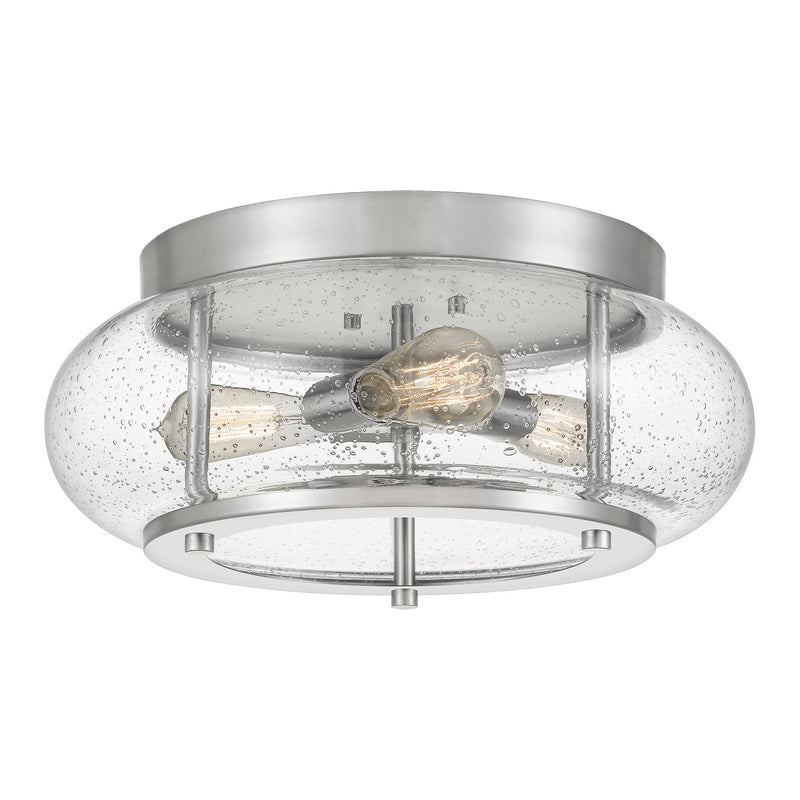 Quoizel - TRG1616BN - Three Light Flush Mount - Trilogy - Brushed Nickel