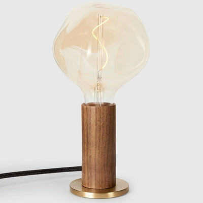 Knuckle Table Lamp in Walnut + Voronoi I