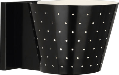 Robert Abbey - B982 - One Light Wall Sconce - Pierce - Plated Black