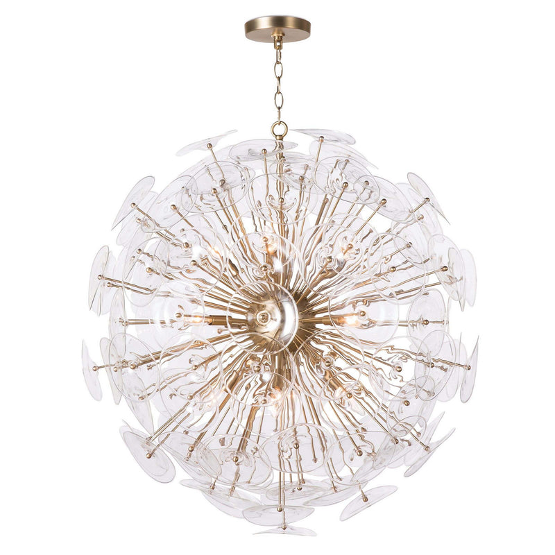 Regina Andrew - 16-1188CLR - 12 Light Chandelier - Poppy - Natural Brass