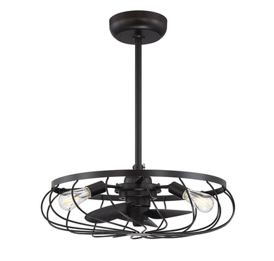 Meridian - M2008ORB - Three Light Fan D'lier - Moutd - Oil Rubbed Bronze