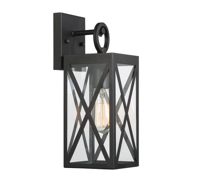 Meridian - M50027BK - One Light Outdoor Wall Sconce - Moutd - Black