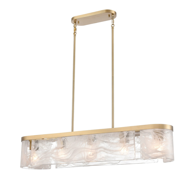 Artcraft - AC12175BR - Six Light Island Pendant - Skye - Brass