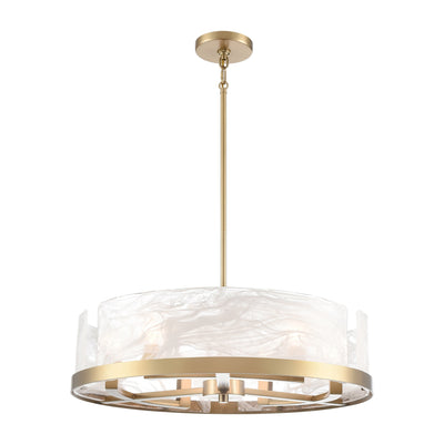 Artcraft - AC12176BR - Six Light Chandelier - Skye - Brass