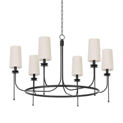 Troy Lighting - F1240-FOR - Six Light Chandelier - Calder - Forged Iron
