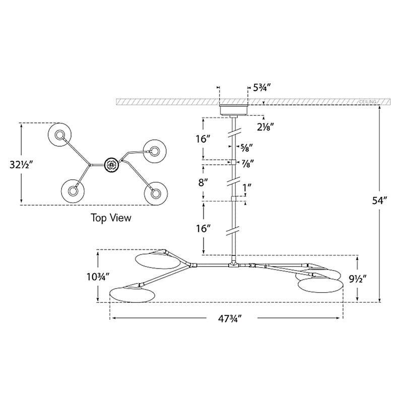Brindille Chandelier