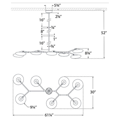 Brindille Articulating Chandelier