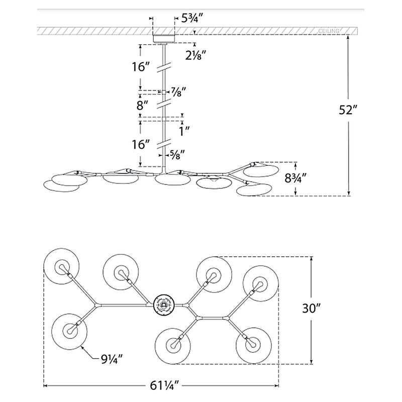 Brindille Articulating Chandelier
