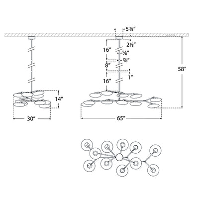 Brindille Two Tier Chandelier