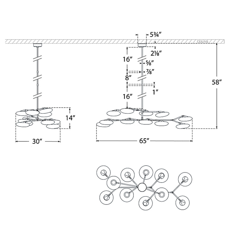 Brindille Two Tier Chandelier