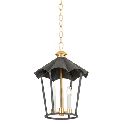 Troy Lighting - F3714-VGL/FRN - Three Light Lantern - Wildomar - Vintage Gold Leaf/French Iron