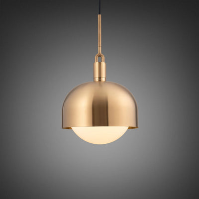 Forked Globe Pendant with Shade