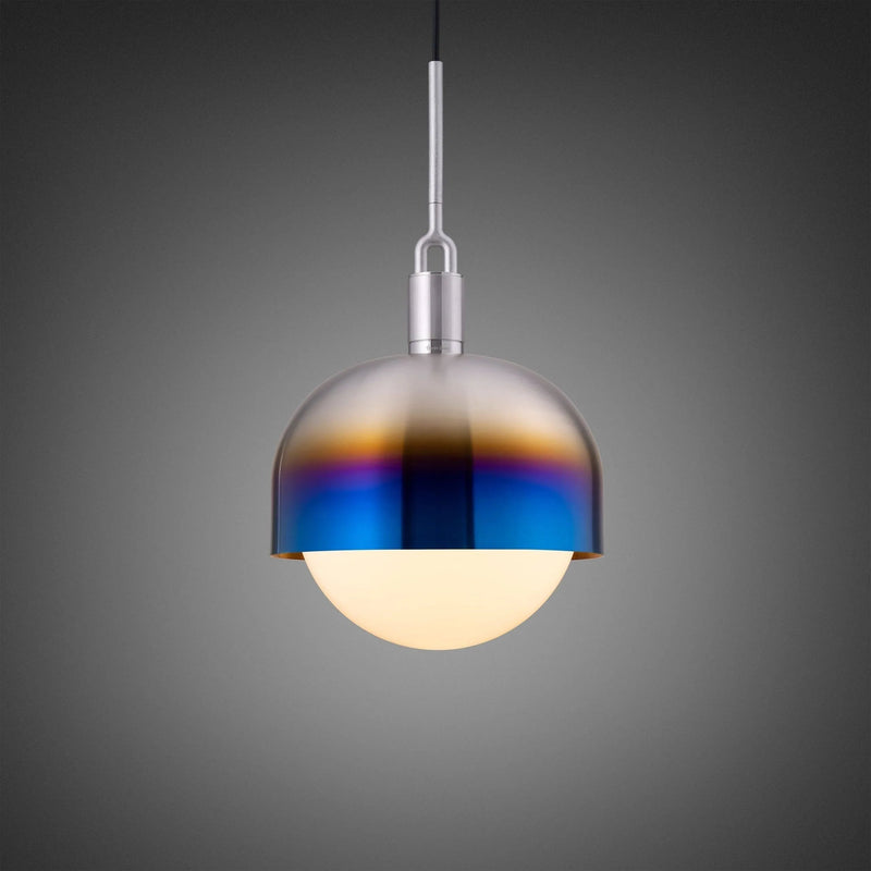 Forked Globe Pendant with Shade