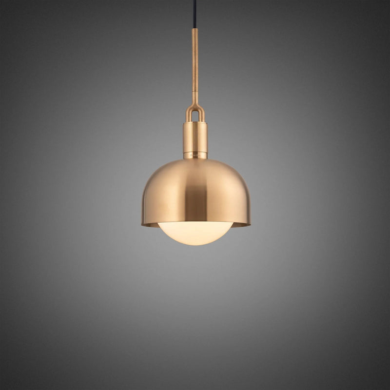 Forked Globe Pendant with Shade