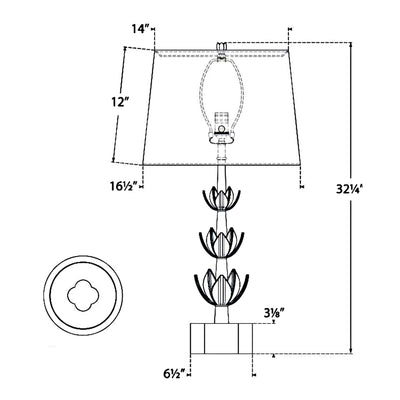 Alberto Triple Table Lamp