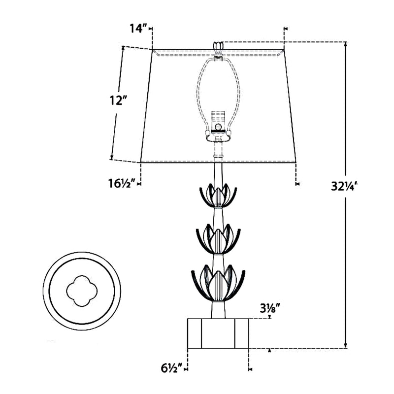 Alberto Triple Table Lamp