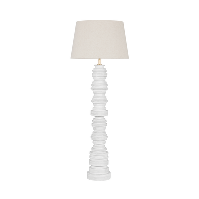 Hudson Valley - L3665-AGB/CGI - One Light Floor Lamp - Wayzata - Aged Brass/ Ceramic Gloss Ivory