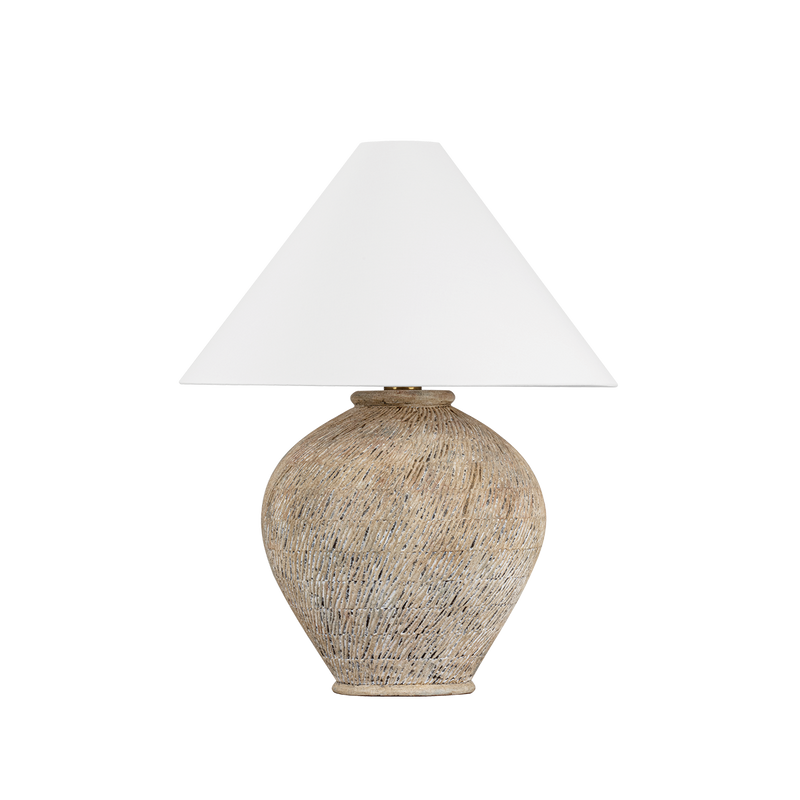 Hudson Valley - L5330-AGB/CAX - One Light Table Lamp - Rumbrook - Aged Brass/Ceramic Ancient Texture