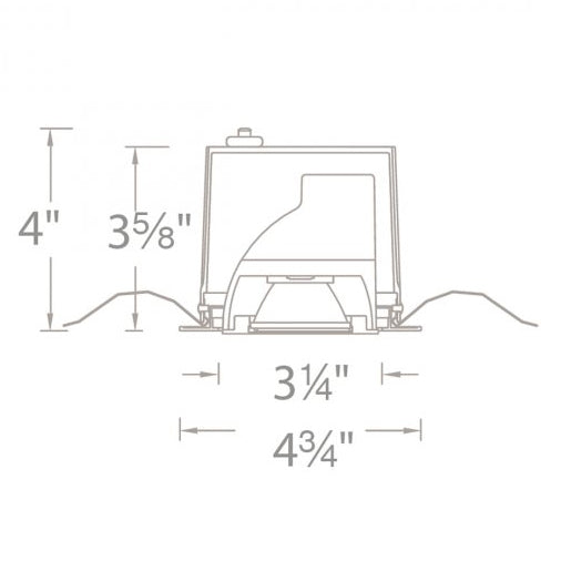 Ocularc 3IN Square Adjustable Trim