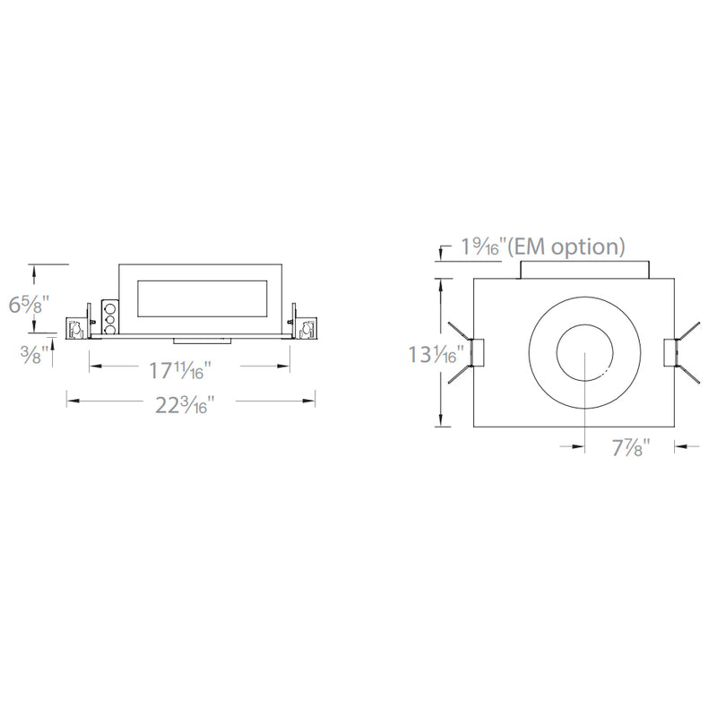 Volta 4.5IN RD Invisible IC Chicago Plenum Housing