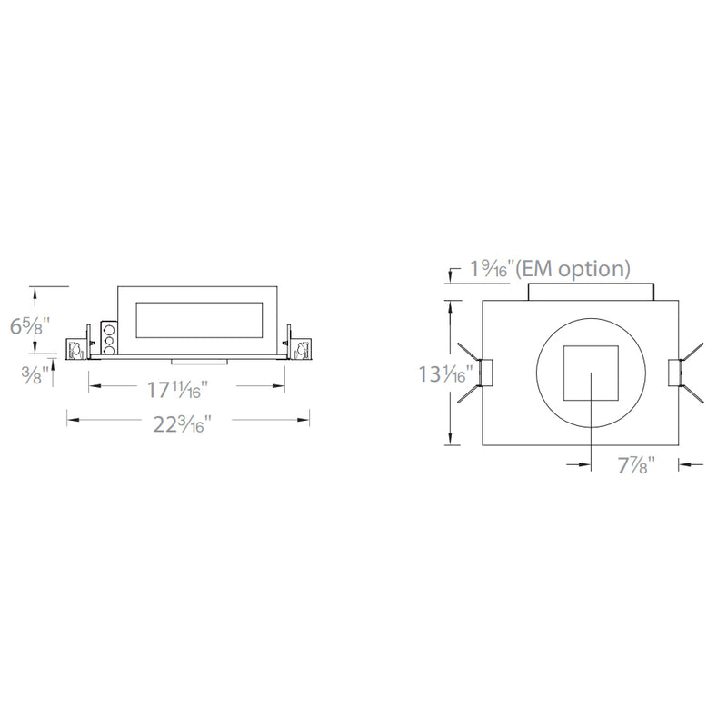 Volta 4.5IN SQ Invisible New IC Airtight Housing