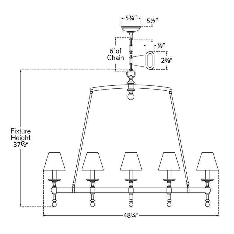 Classic Linear Chandelier