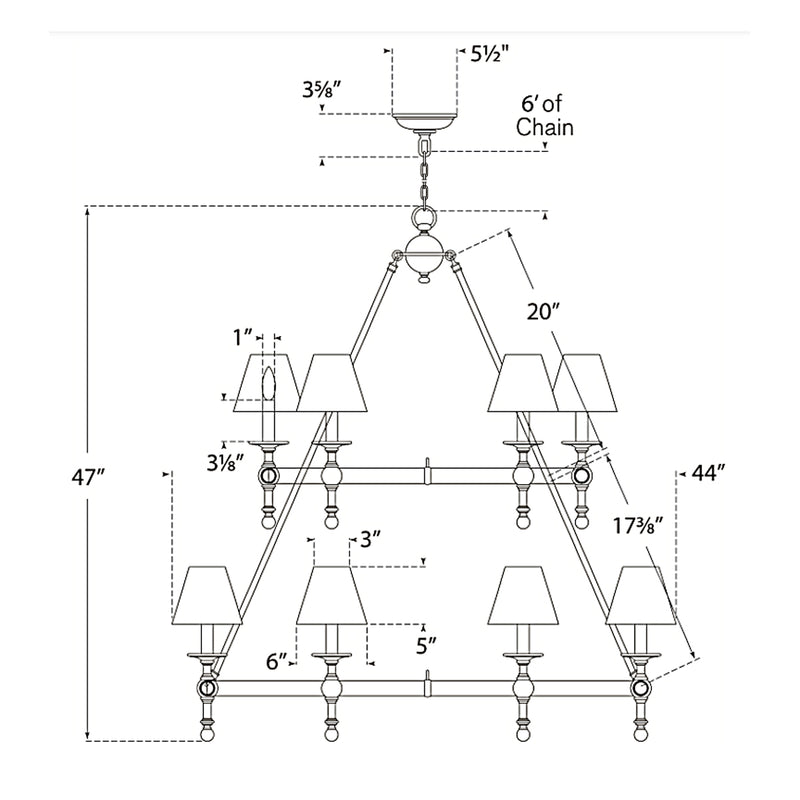 Classic Two Tier Chandelier