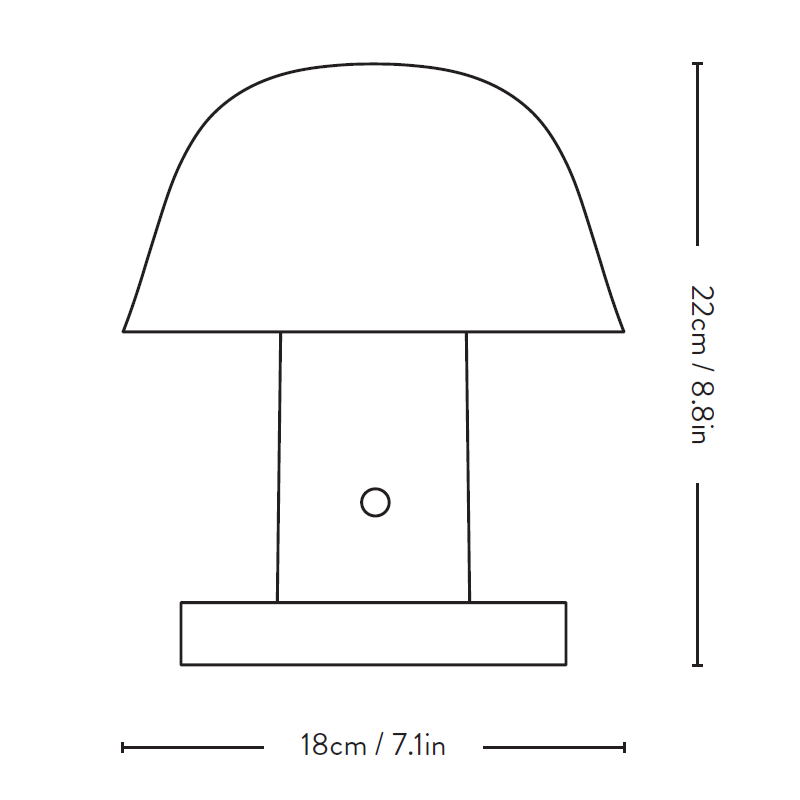 Raku Portable Table Lamp