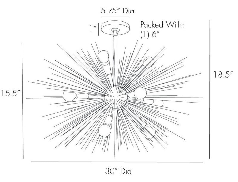 Zanadoo Fixed Chandelier