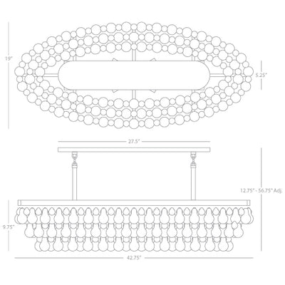 Bling Oval Chandelier