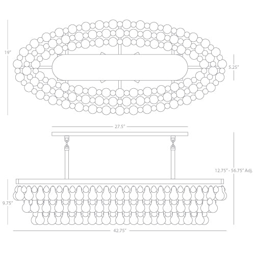 Bling Oval Chandelier