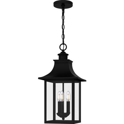 Quoizel - CCR1910K - Three Light Outdoor Hanging Lantern - Chancellor - Mystic Black