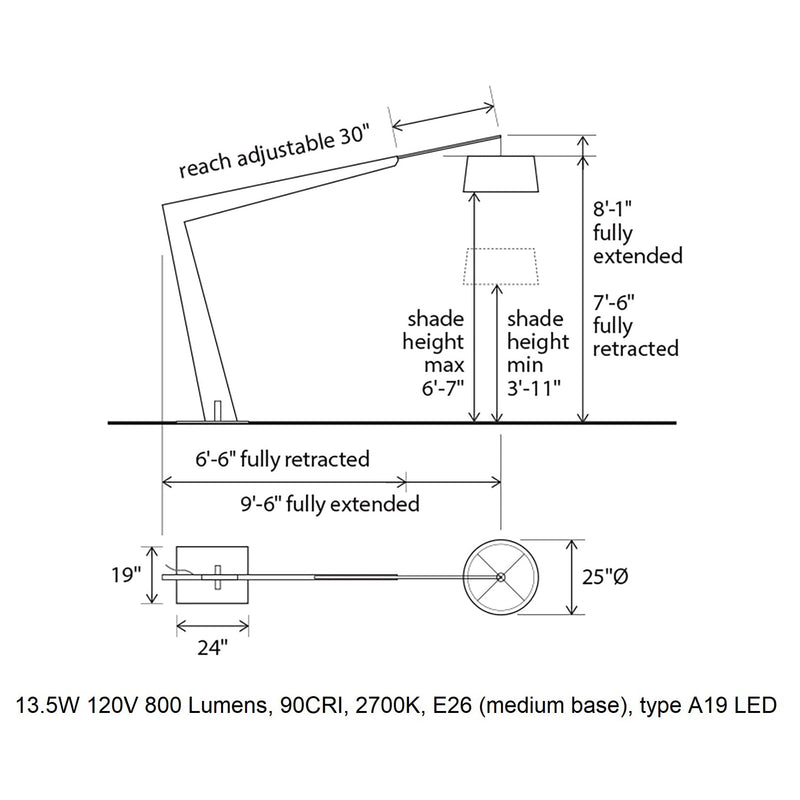 Valeo 1-Light LED Floor Lamp
