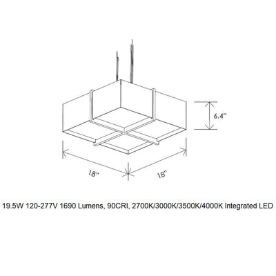 Veram 18 LED Pendant Light