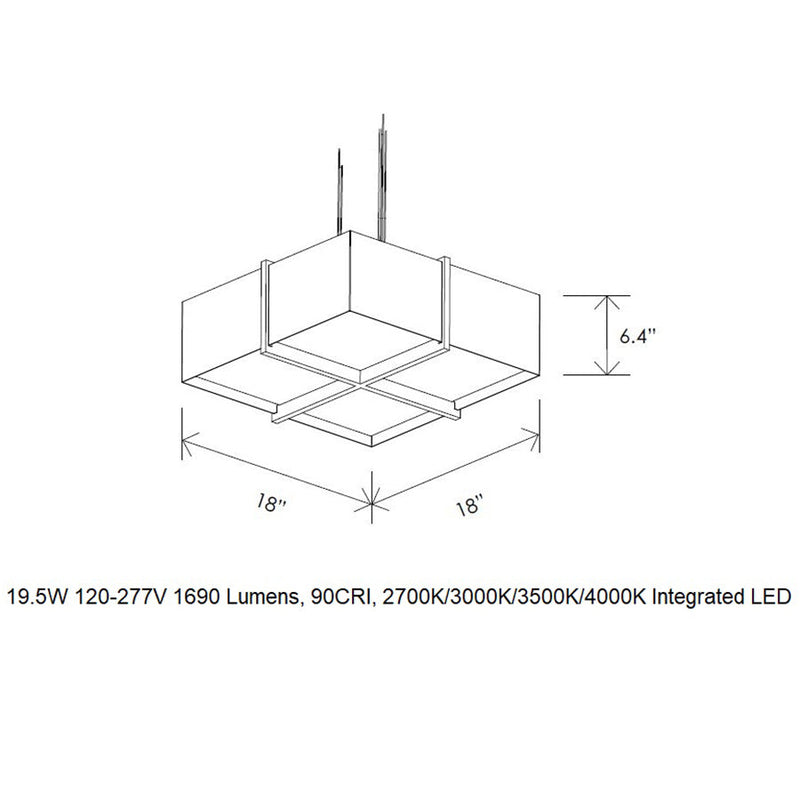 Veram 18 LED Pendant Light