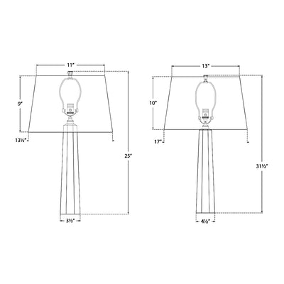 Fluted Spire Octagonal Table Lamp