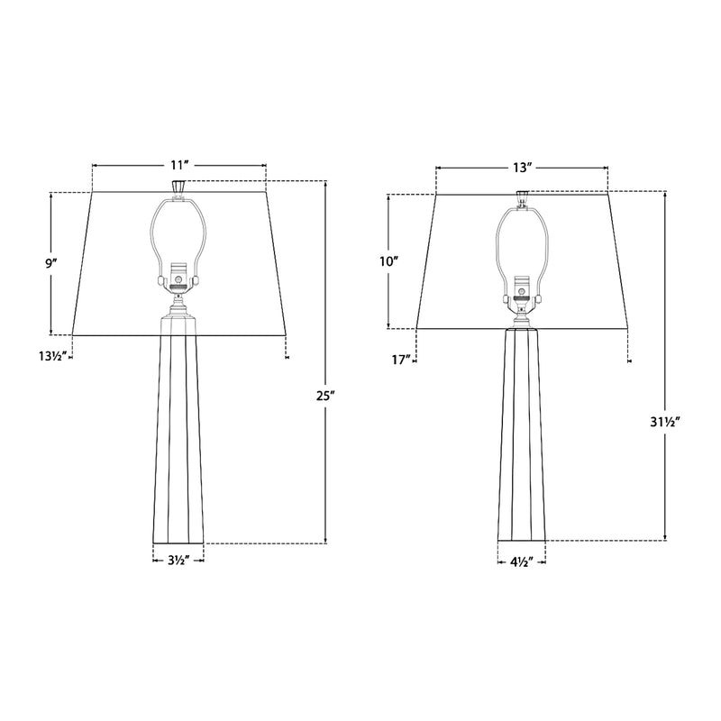 Fluted Spire Octagonal Table Lamp