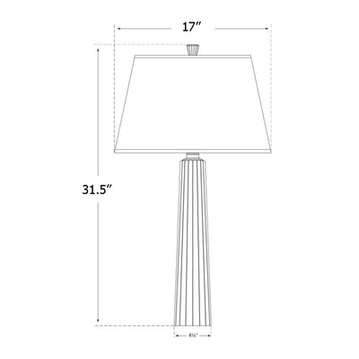 Fluted Spire Table Lamp