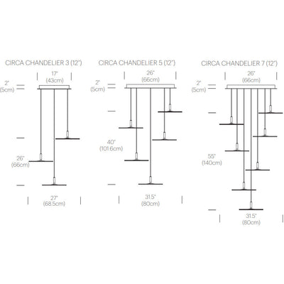 Circa Chandelier with Small Pendants